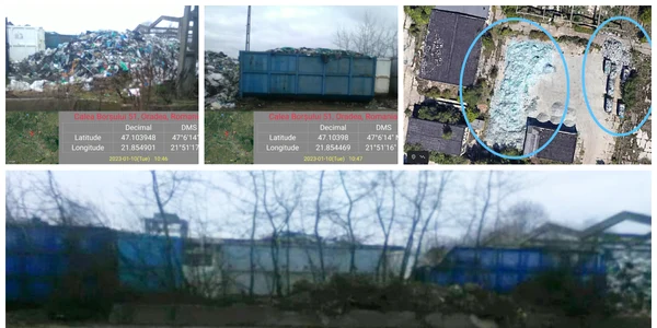 depozitul clandestin de gunoaie era vizibil din satelit iar Garda de Mediu Bihor a inventariat intreaga cantitate  In weekend, insa, cineva le a  furat  1 jpg