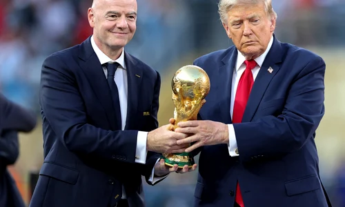 Donald Trump şi preşedintele FIFA, Gianni Infantino FOTO AFP