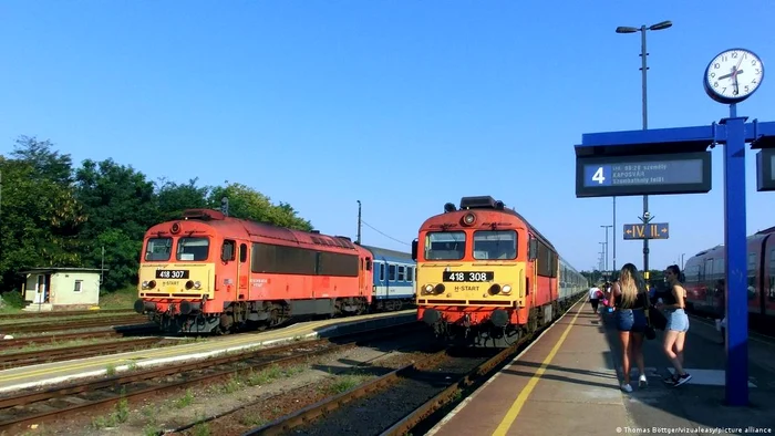 Gara din orașul Tapolca, în vestul Ungariei