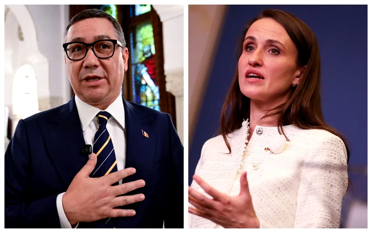Victor Ponta şi Oana Ţoiu. FOTO: colaj