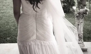 Mireasa, Teodora Bordeianu, a purtat o rochie albă, din tulle jpeg