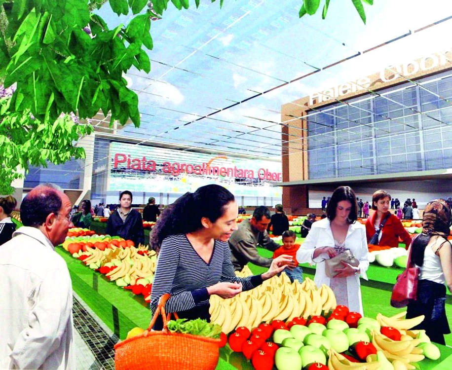 
    Piaţa agroalimentară, situată la parterul  clădirii, va avea  1.300 de tarabe moderne  