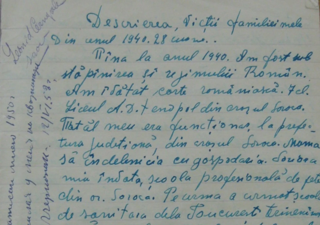 Prima pagină a jurnalului lui Leonid Cernopolc