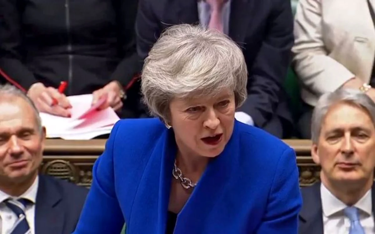 Theresa May in Parlamentul britanic FOTO EPA-EFE