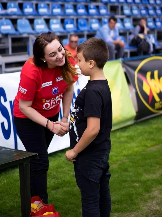Andreea Sandu, la competițiile de minifotbal