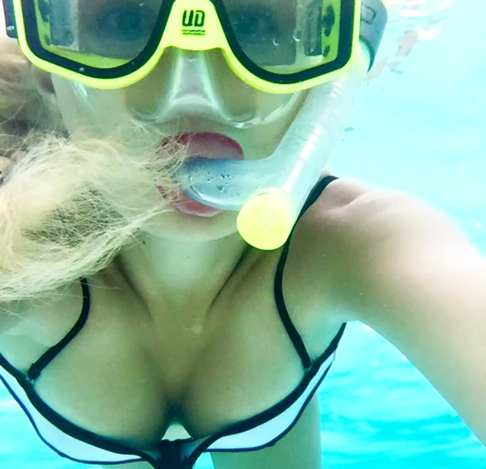Adora a făcut scufundări în Oceanul Indian și a văzut de aproape rechiniifoto: arhiva personală