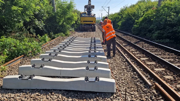 CFR face reparații pe linile de tren din Cluj, Foto: Facebook CFR Infrastructură