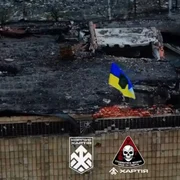 Steag ucrainean la Kupiansk FOTO X jfif