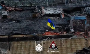 Steag ucrainean la Kupiansk FOTO X jfif