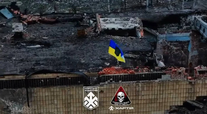 Steag ucrainean la Kupiansk FOTO X