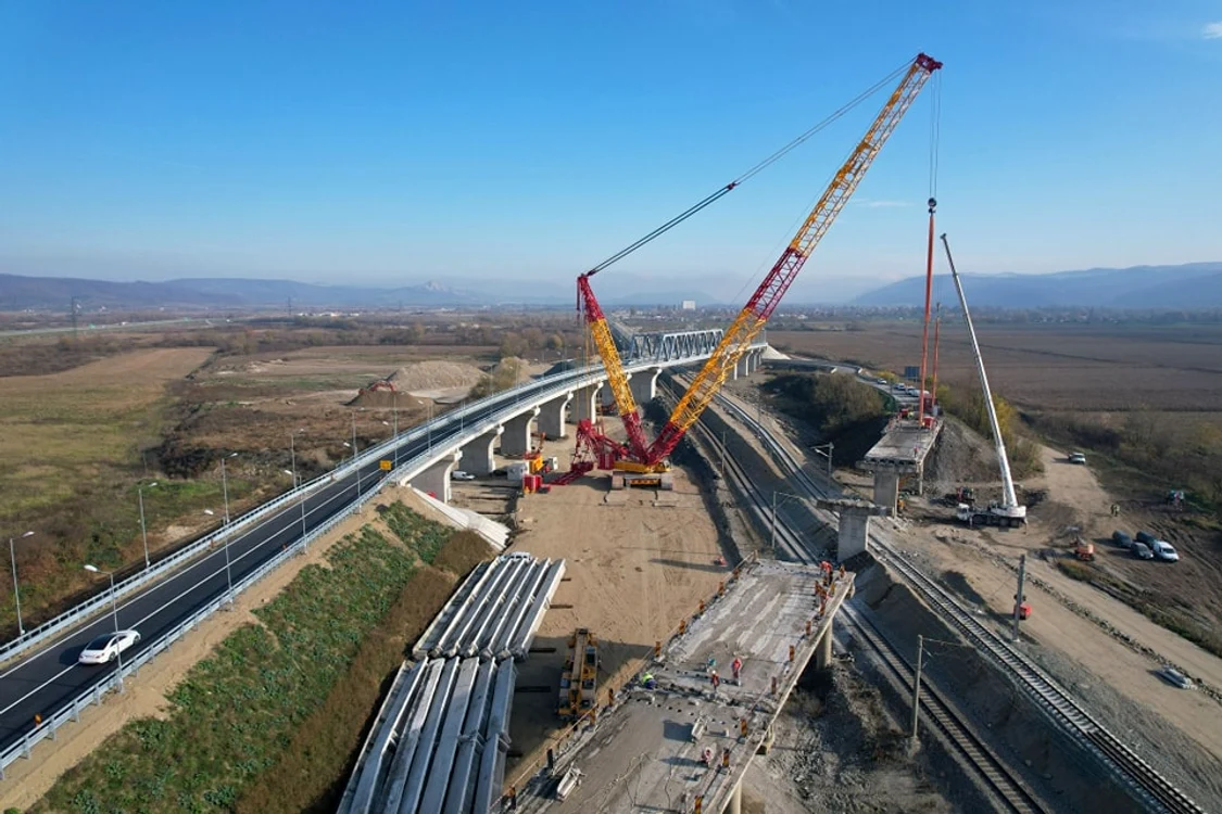 70% stadiul lucrărilor pe tronsonul Simeria - Gurasada, Foto: CFR Infrastructură