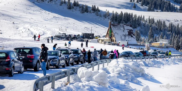 Săniuș în zona Dichiu, din Bucegi. FOTO Cabana Dichiu
