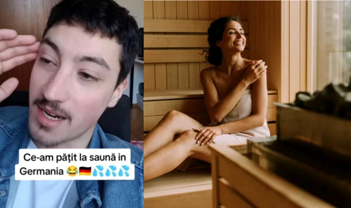 Românul a fost surprins de experiența din saună / foto: colaj Click
