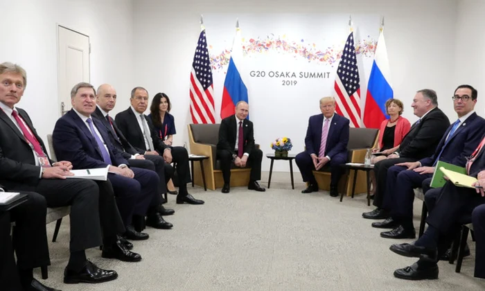 Vladimir Putin si Donald Trump la Osaka FOTO EPA-EFE