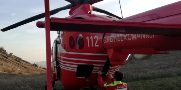 Elicopter SMURD în muntii Macinului FOTO ISU Tulcea