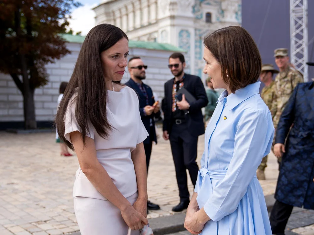 Mirabela Grădinaru și Maia Sandu