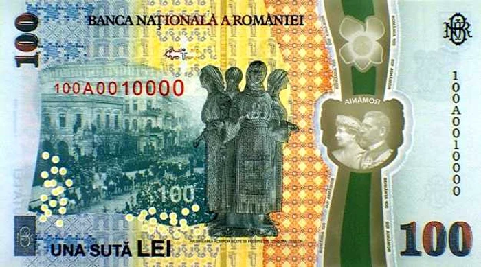 bancnota 100 lei aniversara 1 dec 2019 