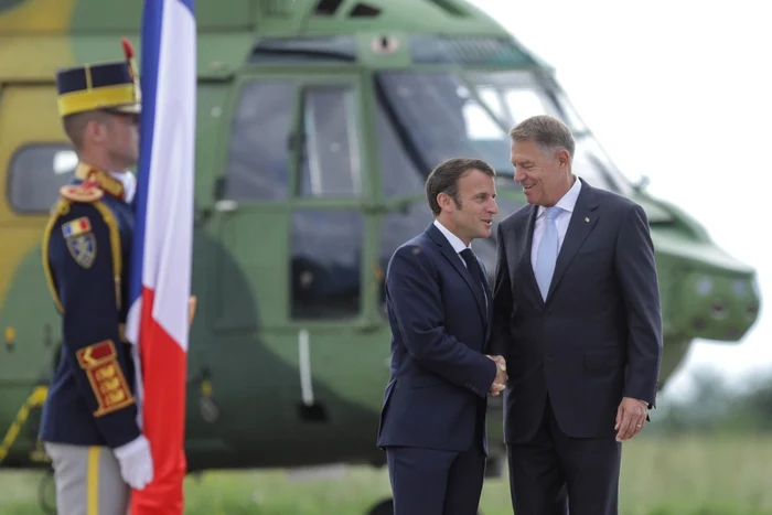 Klaus Iohannis şi Emmanuel Macron FOTO Inquam Photos / Octav Ganea