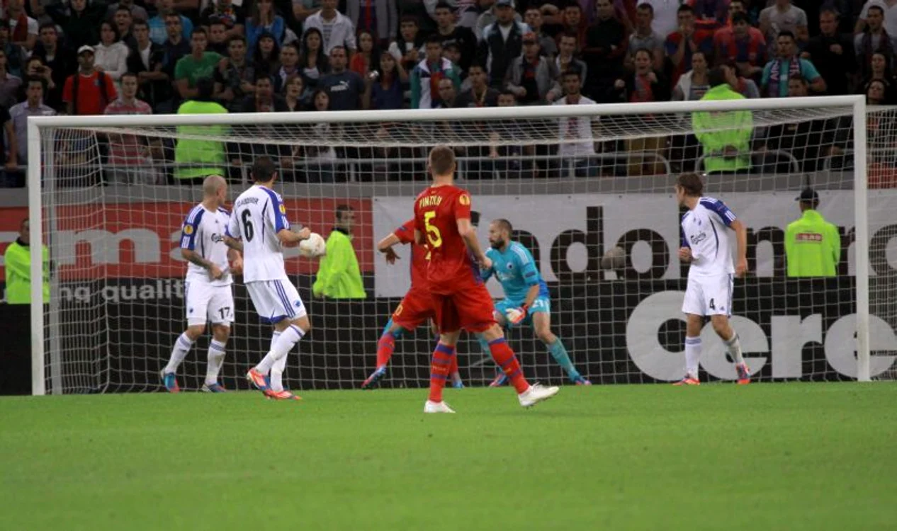 Golul cu care Steaua a câștigat meciul cu Copenhaga * Foto: Marian Burlacu