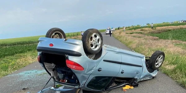 slobozia accident la iesirea din Grindu FOTO ISU Ialomita