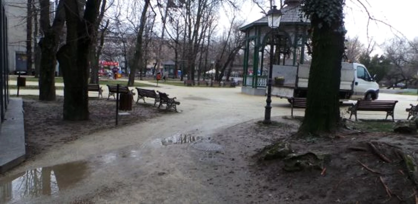 Aleile din Grădina Publică Focşani arată foarte rău