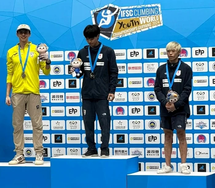 Darius Râpă, vicecampion monial la escaladă. Foto Facebook