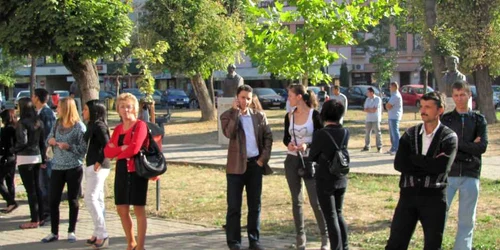 Studenţi în prima zi din anul universitar 