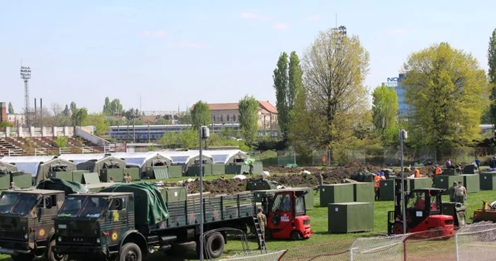 Spitalul va putea primi 56 de bolnavi COVID-19 FOTO Statul Major al Forţelor Terestre