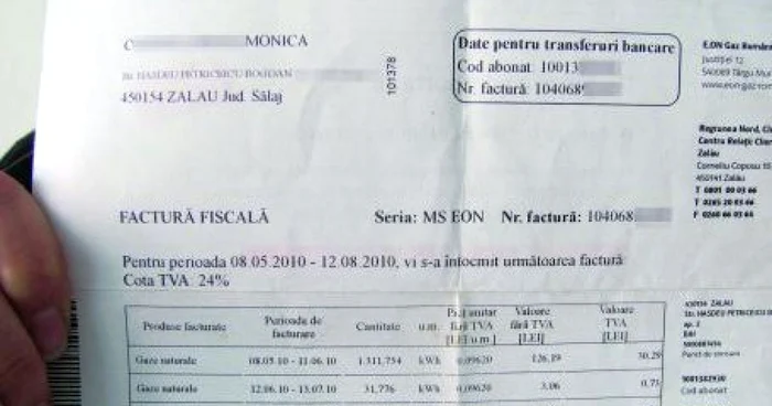 Pe noua factură de regularizare va apărea suma întreagă pe cele trei luni, cu sumele estimate scăzute