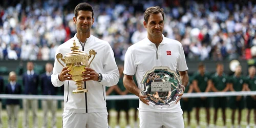 Djokovici si Federer Wimbledon 2019 Foto EPA EFE jpg