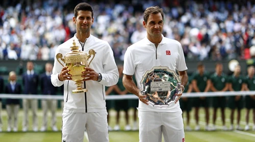 Djokovici si Federer Wimbledon 2019 Foto EPA EFE jpg