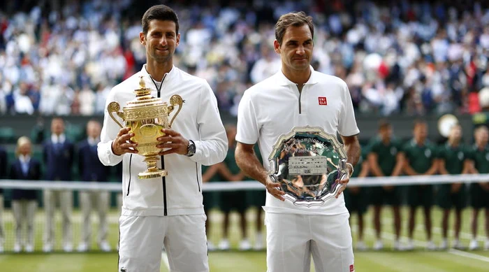 Djokovici si Federer, la Wimbledon 2019 Foto EPA EFE (arhivă)