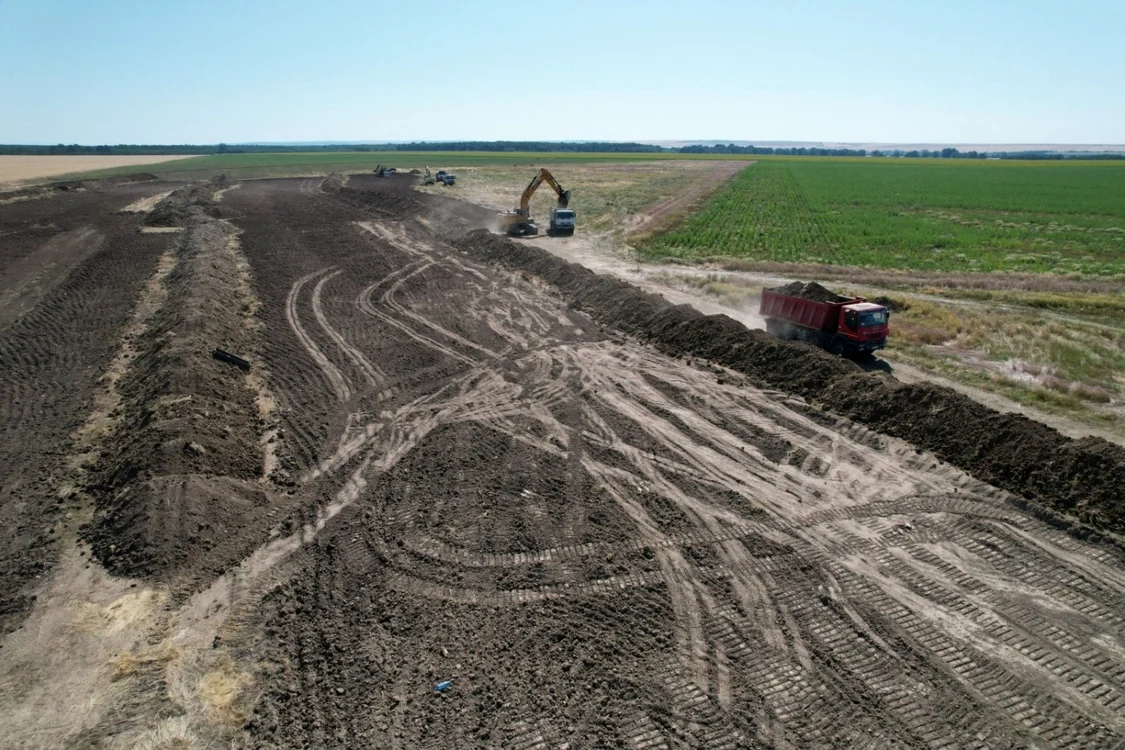 Şantierul drumului de legătură între A1 şi Timişoara FOTO DRDP Timişoara