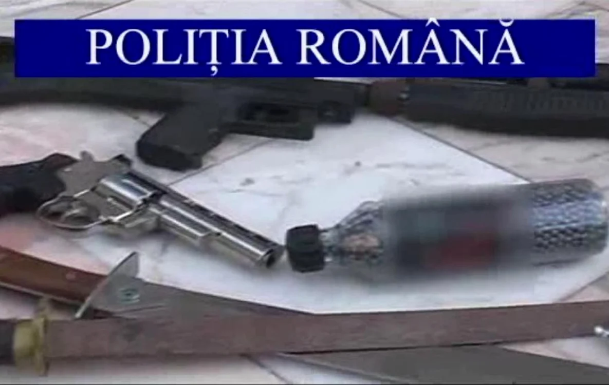Armele au fost ridicate de poliţişti. Foto: IPJ Galaţi