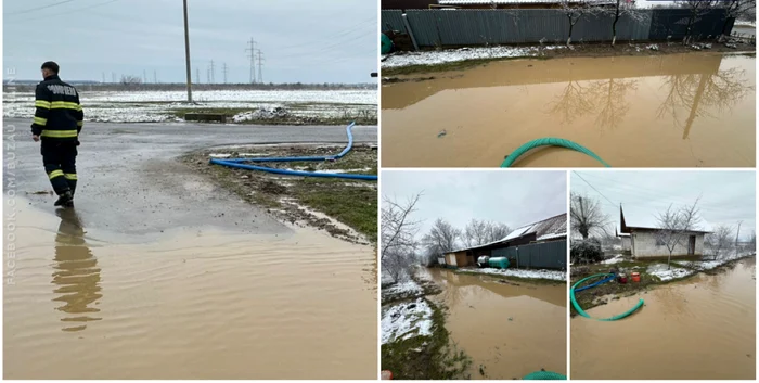 Inundaţii şi alunecări de teren în Buzău. Foto: colaj Buzău.net