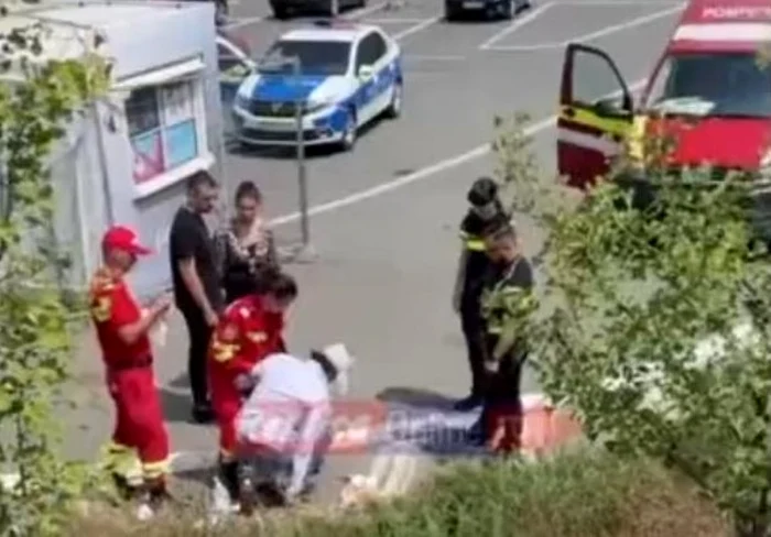 Victima a fost lovită în cap cu o cheie de strâns roţi. FOTO: captură video