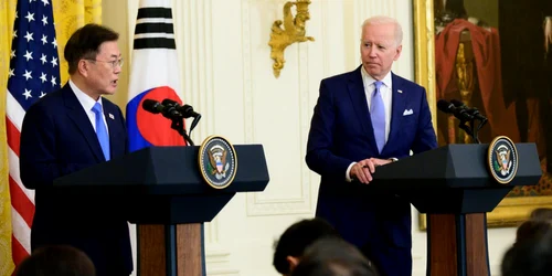 Joe Biden si Moon Jae-in la Casa Alba FOTO EPA-EFE