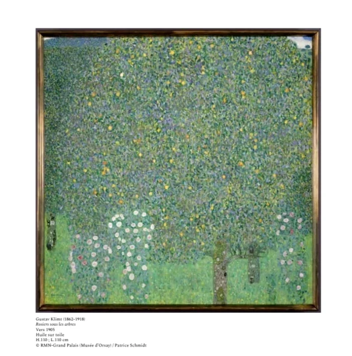 Rosiers sous les arbres de Gustav Klimt