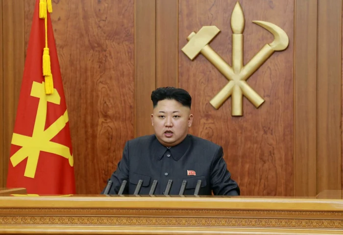 Liderul nord-coreean, Kim Jong-un, în timpul discursului de Anul Noul, când a făcut prima referire publică la executarea unchiului său FOTO Reuters