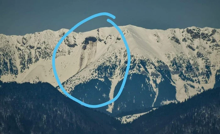 Avalanşă sub Piscul Baciului Foto: Ion Sănduloiu