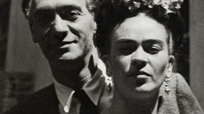 Frida Kahlo alături de Diego Rivera. FOTO: arhivă