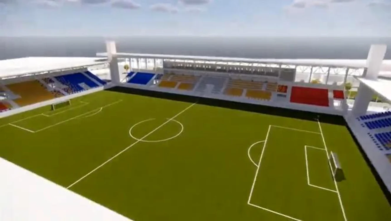 Macheta stadionului "Lego" din Timișoara