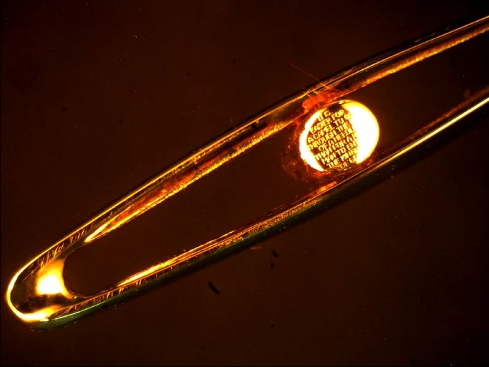 Cea mai mică gravură din lume (Foto: Photoland/Caters)