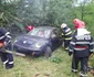 Accident pe DN7 la Milcoiu Vâlcea un șofer s-a răsturnat cu mașina în afara carosabilului Foto ISU Vâlcea