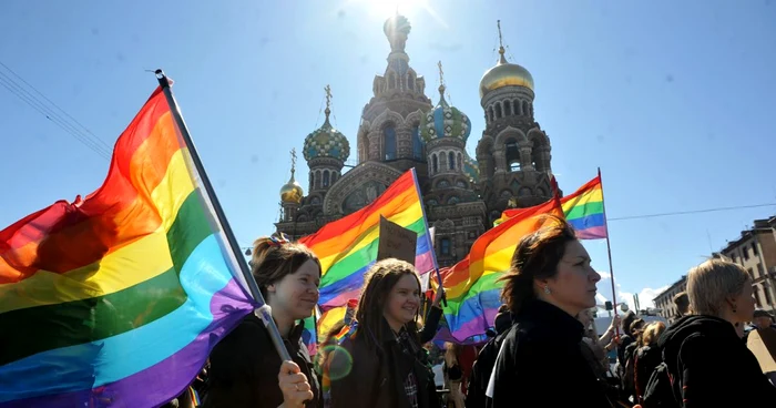 Marş al activiştilor pentru respectarea drepturilor comunităţii LBGT din Rusia. FOTO Peter Tatchell Foundation