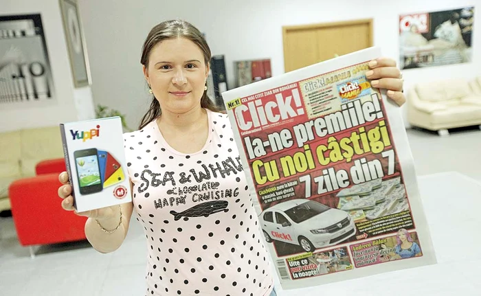 Florentina Petculescu a câştigat un telefon performant la Click!MANIAFoto: Click!