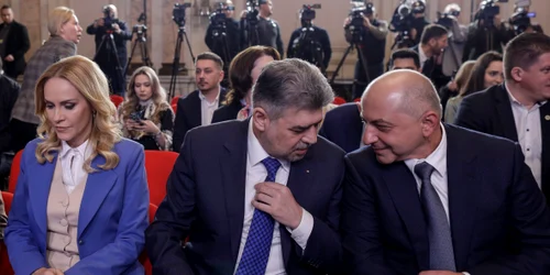 Conferința de presă comună a liderilor PSD și PNL alături de candidatul acestora la PMB, Cătălin Cîrstoiu, în București. FOTO Inquam Photos / Octav Ganea