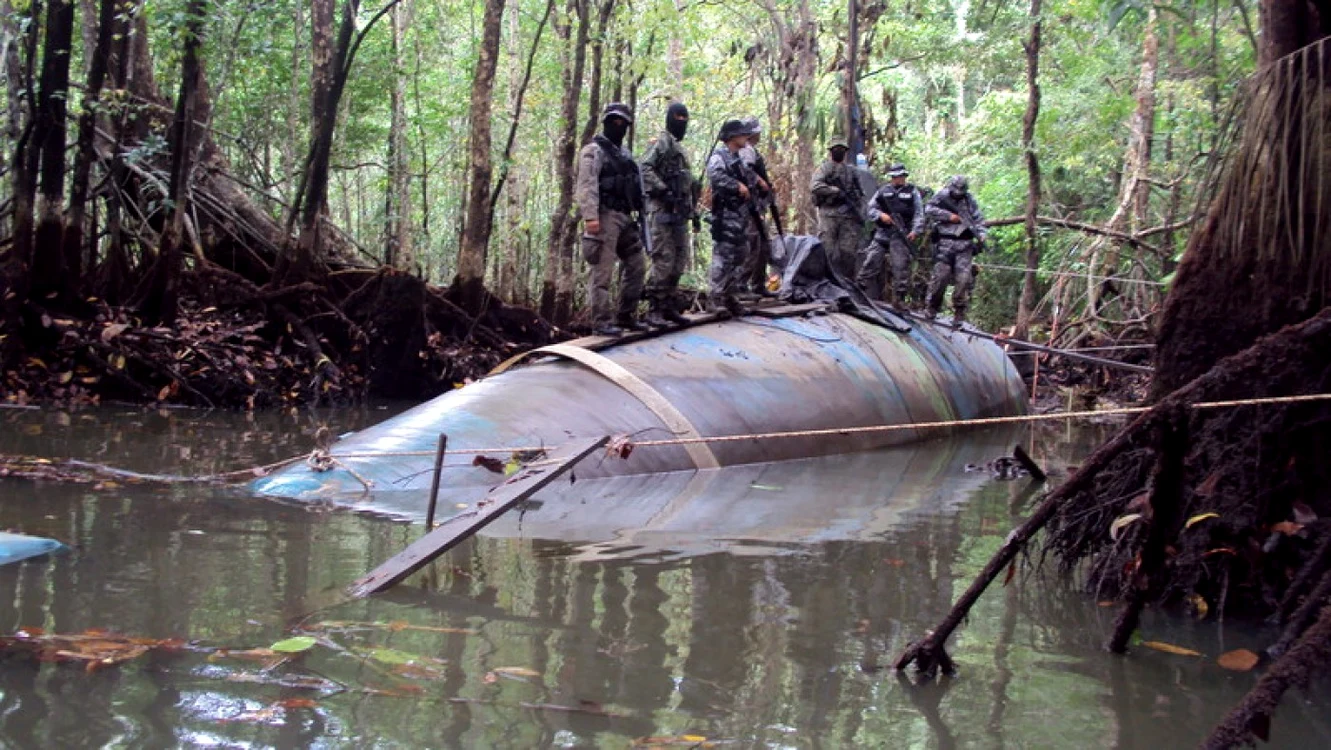 Narco-submarin descoperit de armata columbiană FOTO EPA-EFE