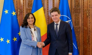 Nicușor Dan alături de ministrul Afacerilor Externe al Canadei, Anita Anand FOTO: Presidency.ro