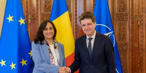Nicușor Dan alături de ministrul Afacerilor Externe al Canadei, Anita Anand FOTO: Presidency.ro